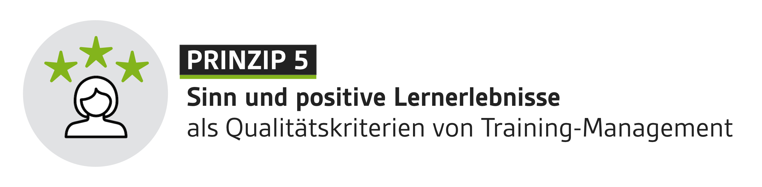 Prinzip 5, Sinn und positive Lernerlebnisse als Qualitätskritieren von Training-Management