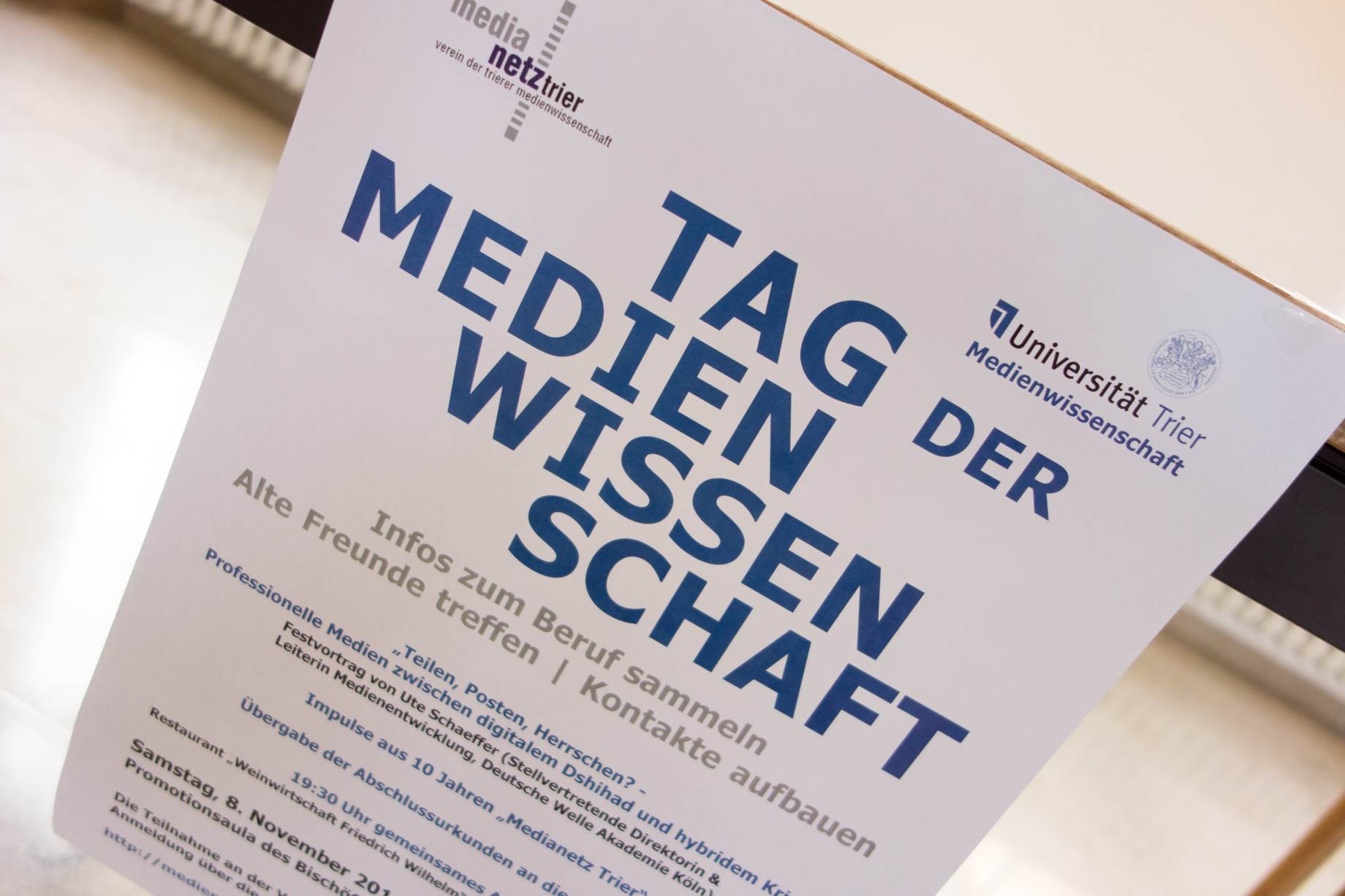 Plakat vom Tag der Medienwissenschaft 2014