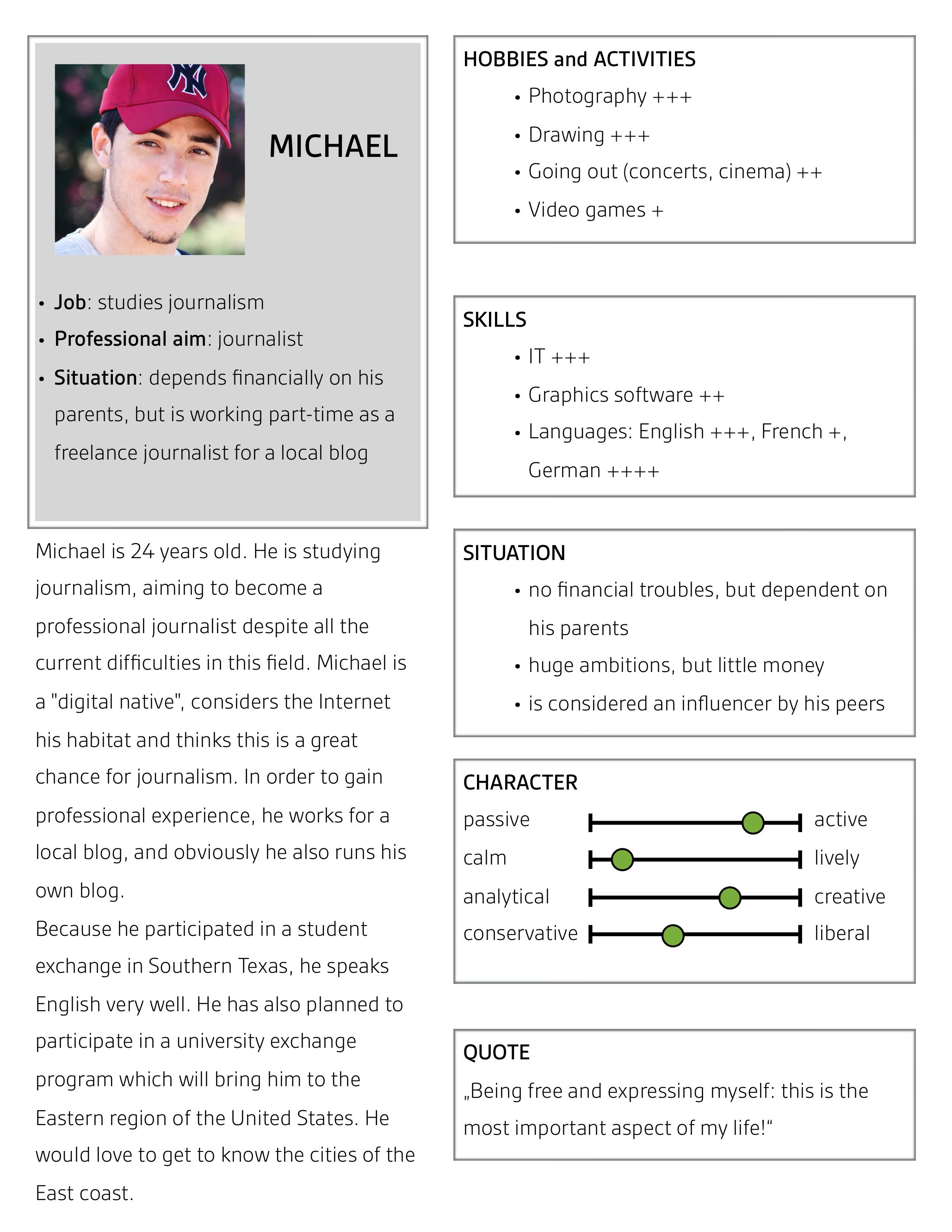 Persona called "Michael"