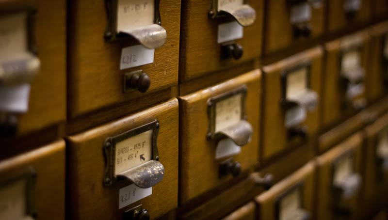 Drawers in an archive